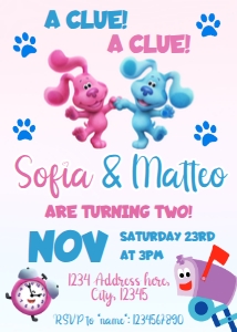 Blues Clues Invitation design preview