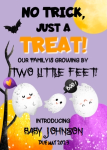 Halloween Pregnancy Announcement design preview