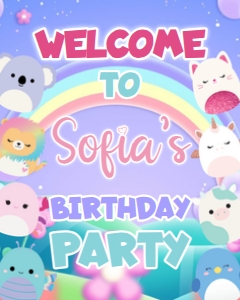Squishmallows Welcome Sign design preview