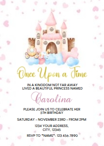 Princess Castle Invitation design preview