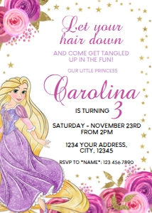 Rapunzel Invitation design preview