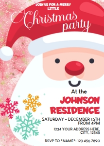 Christmas Party Invitation design preview