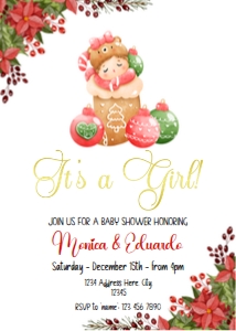 Christmas Baby Shower design preview