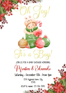 Christmas Baby Shower design preview