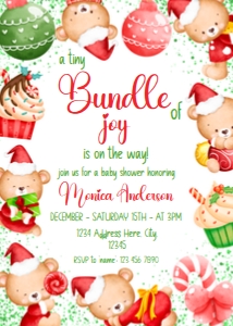 Christmas Baby Shower design preview