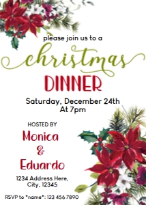 Christmas Dinner Invitation design preview