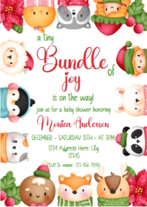 Christmas Baby Shower Invitation design preview