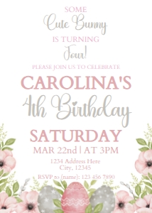 Easter Birthday Invitation design preview