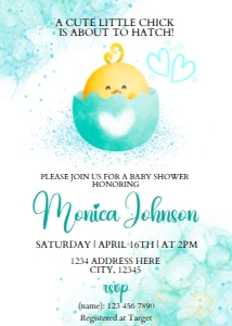 Easter Boy Baby Shower Invitation design preview