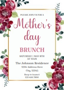 Mother's Day Brunch: Mother's Day Brunch Invitation