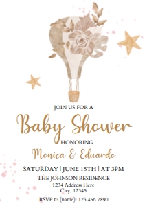 Boho Baby Shower Invitation design preview
