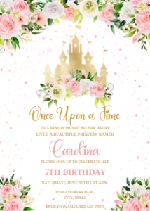 Princess Birthday Invitation design preview