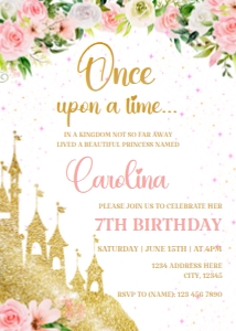 Princess Birthday Invitation design preview