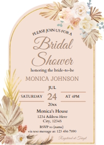 Bridal Shower Invitation: Bridal Shower Invitation Template