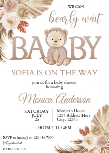 We Can Bearly Wait Invitation: We Can Bearly Wait Invitation
