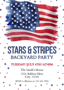 4th of July Backyard Party Invitation: 4th of July Backyard Party Invitation