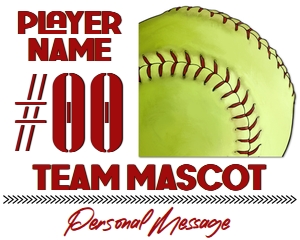 Softball Corner Ball 10x8 Locker Tag design preview