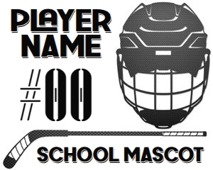 Hockey Mask in Corner 10x8 Locker Tag: Hockey Mask in Corner 10x8 Locker Tag