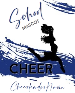Cheer Leaping Locker Tag design preview