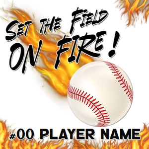 Baseball Field on Fire Locker Tag design preview