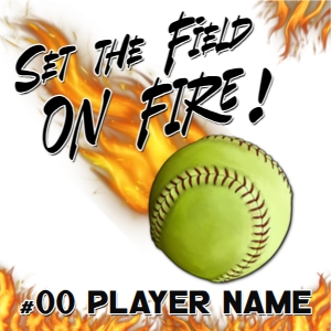 Softball Field on Fire Locker Tag design preview