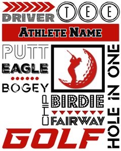 Golf Collage Locker Tag 8x10 design preview