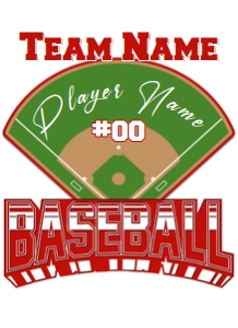 Baseball Field Locker Tag 8x10 design preview