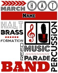 Band Collage Locker Tag 8x10: Band Collage Locker Tag 8x10