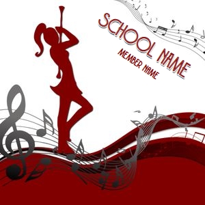 Band Majorette Locker Tag 8x8 design preview