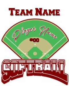 Softball Field 8x10 Locker Tag design preview