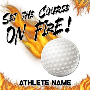 Golf on Fire Locker Tag design preview