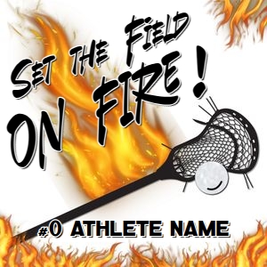 Lacrosse on Fire Locker Sign: Lacrosse on Fire Locker Sign