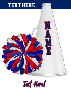 Cheer Pom & Megaphone design preview