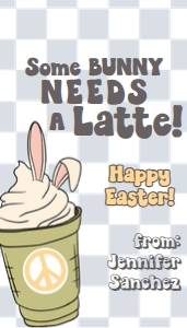 Easter Latte Tag design preview