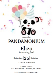 Panda With Balloons: Panda Balloons