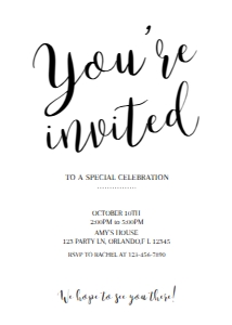 Minimalist You're Invite: Minimalist You're Invited