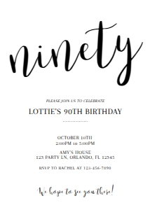 90 Birthday: 90 Birthday