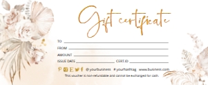 Gift Certificate - GC-063 design preview