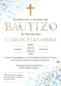 Spanish Bautizo Invitaciones - SBI-02-col-0001 design preview