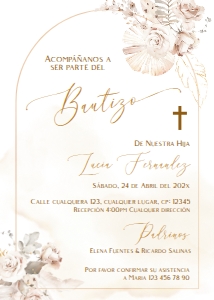 Spanish Bautizo Invitaciones - SBI-14-1-col-0018: Spanish Bautizo Invitaciones - SBI-14