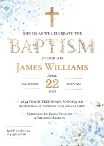 Baptism invitation - EBI-01-col-01 design preview