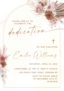 English Dedication Invitation - EBI-20-col-0028: Baptism invitation - EBI-20-col-28