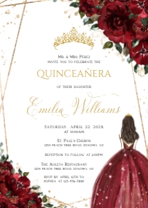 Quinceanera invitation - QI-01-col-43 design preview
