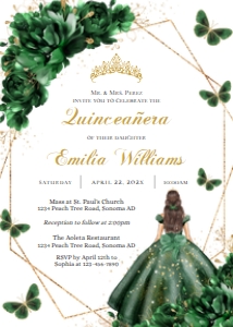Quinceanera invitation - QI-03-col-43 design preview