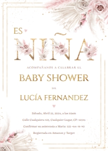 Spanish Baby Shower Invitation - SBSI-04 Col-57: Spanish baby shower invitation - SBSI-04-col-57