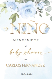 Spanish Baby Shower Sign - SBSW-02-Col-45 design preview