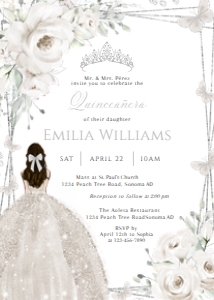Quinceanera invitation - QI-05-col-0054 design preview