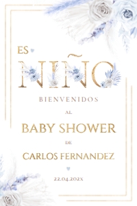 Spanish Baby Shower Welcome Sign - SBSW-05-col-0057 (24x36 in): Spanish Baby Shower Sign - SBSW-05-col-57