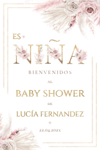 Spanish Baby Shower Welcome Sign - SBSW-04-col-0057 (24x36 in): Spanish Baby Shower Sign - SBSW-04-col-57