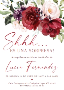 Spanish adult invitation - SAI-06-Col-0059 design preview